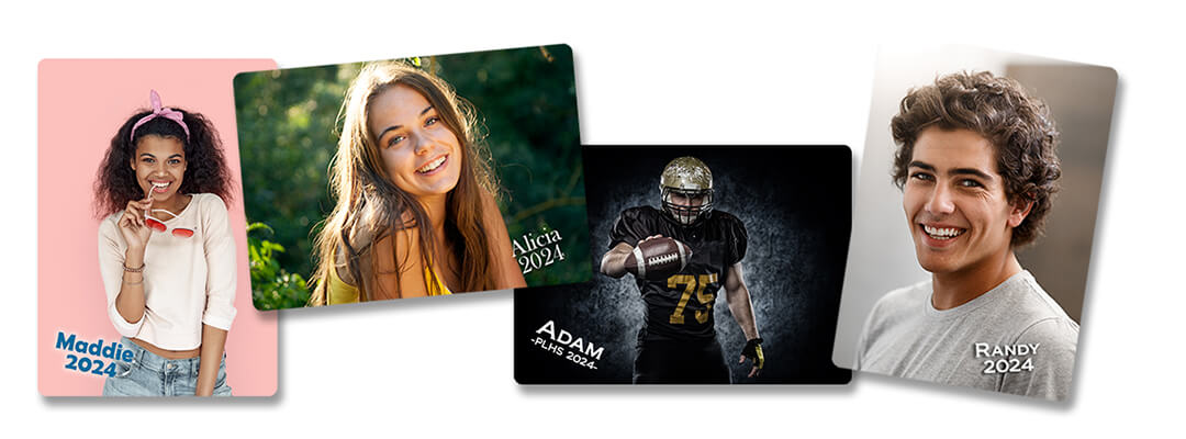 Wallet photos with rounded corners.